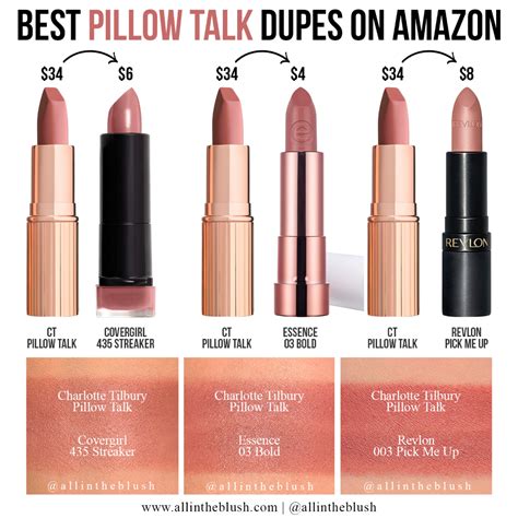 pillow talk lippenstift dupe|10 Best Charlotte Tilbury Pillow Talk Dupes (I’ve Tried Them All!)